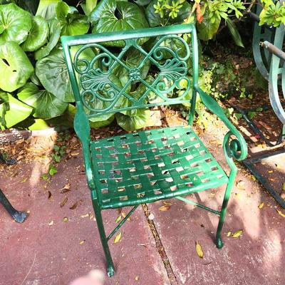Lot #190  Vintage Cast Iron Garden Chair