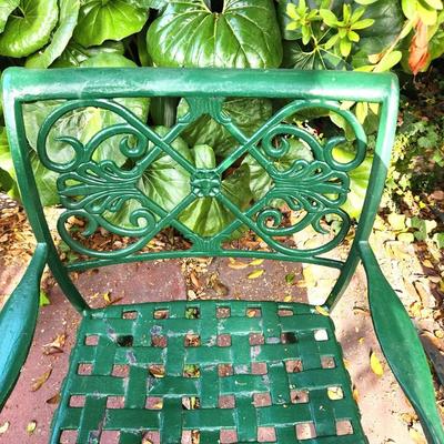 Lot #190  Vintage Cast Iron Garden Chair