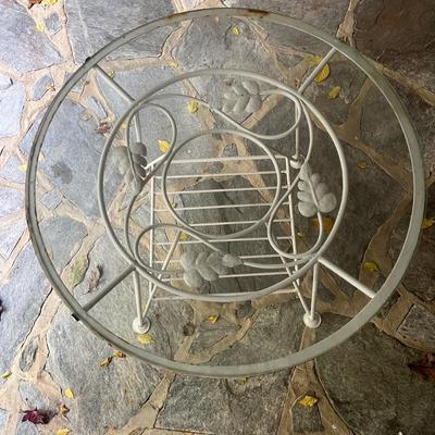 Glass Top Table & Iron Chairs (P-MG)