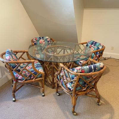 Bamboo Table with Four Chairs (BR-SS)