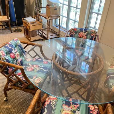 Bamboo Table with Four Chairs (BR-SS)