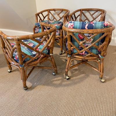 Bamboo Table with Four Chairs (BR-SS)