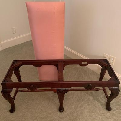 Queen Anne Style Carved Wood Bench (BR3-KW)