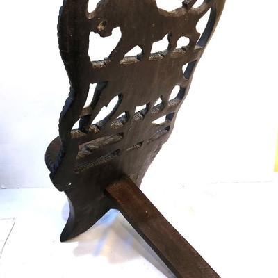 Lot #200 Hard Carved African Birthing Chair - Mid 19th Century