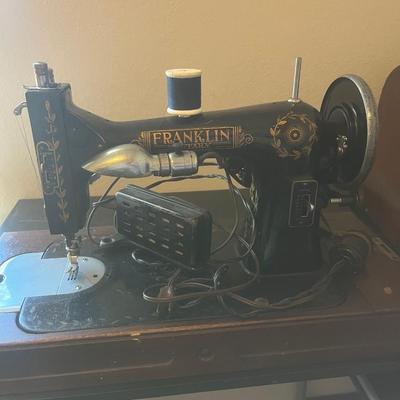 Sewing machine & desk