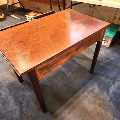 Lot #204  Antique Oak Desk - 2 drawers