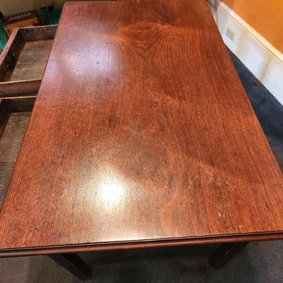 Lot #204  Antique Oak Desk - 2 drawers