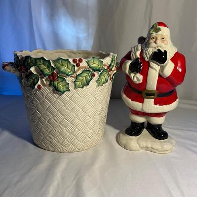Santa Claus & Large Pot - Fitz & Floyd (K-RG)