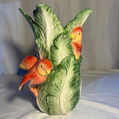 1986 Fitz & Floyd Parrot Vase (K-RG)