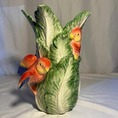 1986 Fitz & Floyd Parrot Vase (K-RG)