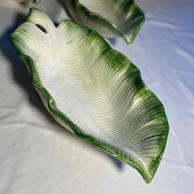 1989 Fitz & Floyd Vase Plus Appetizer Dishes (K-RG)