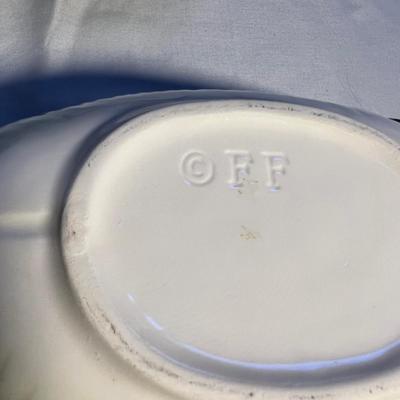 1989 Fitz & Floyd Vase Plus Appetizer Dishes (K-RG)