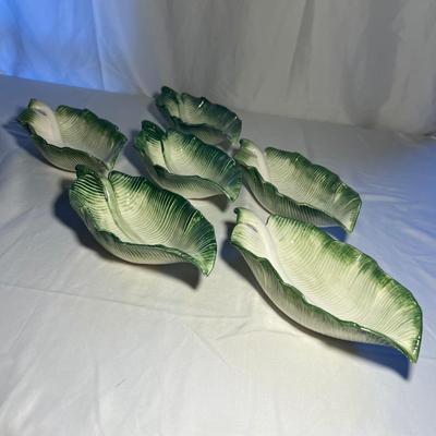 1989 Fitz & Floyd Vase Plus Appetizer Dishes (K-RG)