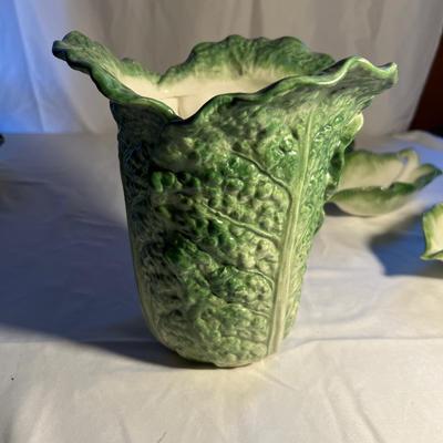 1989 Fitz & Floyd Vase Plus Appetizer Dishes (K-RG)
