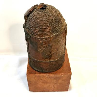 Lot #209  Bronze Benin African Head on Stand