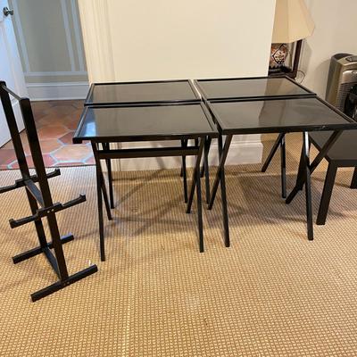 Black TV Table Set & Small Table (BR-SS)