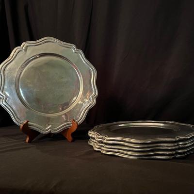 Pewter Charger Plates (K-RG)