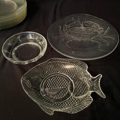 Glass Serving/Dinner Plates & Bowls (K-RG)
