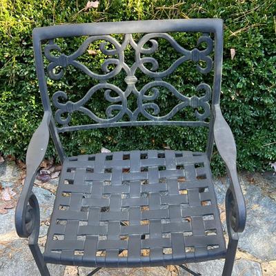 Cast Aluminum Patio Table & Chairs Plus Sunbrella (P-RG)