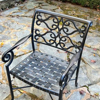 Cast Aluminum Patio Table & Chairs Plus Sunbrella (P-RG)