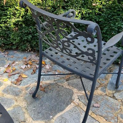 Cast Aluminum Patio Table & Chairs Plus Sunbrella (P-RG)