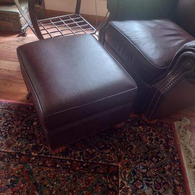 Faux Leather Chair with Ottoman Storage/Footrest Choice A
