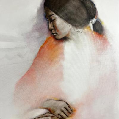 "Navajo Vendor" Original oil Painting by Ozz Franca 