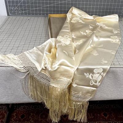Antique Chines Silk Scarf 