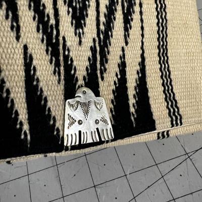 Vintage Southwestern Chimayo Purse Woven Wool w/Thunderbird
