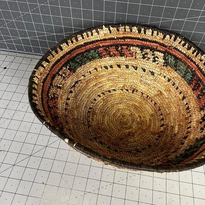 Vintage Hand Woven Native Basket 