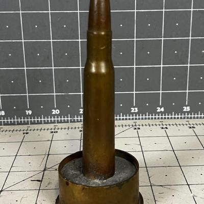 WWII TRENCH ART ANTI-TANK SHELL & BMG ROUND 1942 INERT