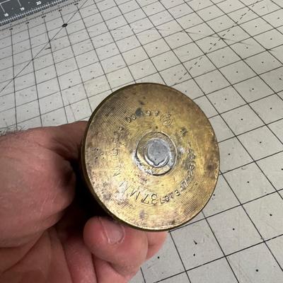 WWII TRENCH ART ANTI-TANK SHELL & BMG ROUND 1942 INERT