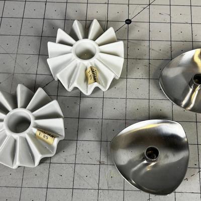 2 sets of MCM Candle Holders 