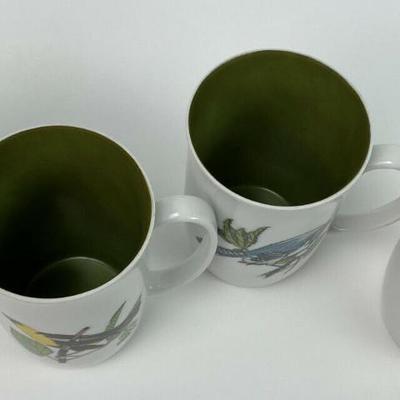 NEIMAN MARCUS FITZ & FLOYD PORCELAIN WILD BIRD MUGS 4