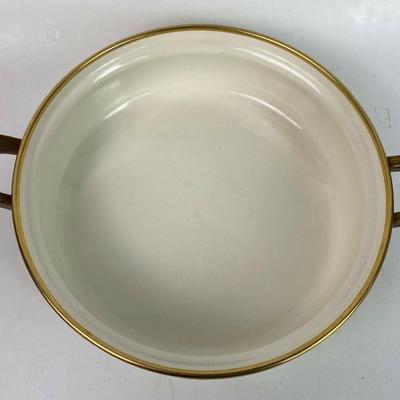 vintage FISSLER ASTA GERMAN ENAMELWARE 8.5" PAN HONEYSUCKLE