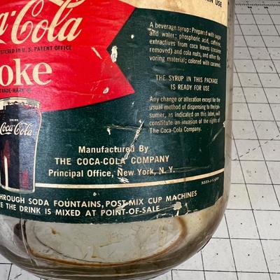 Coca-Cola 1 Gallon Glass Jug