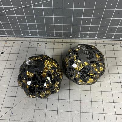 Glass Mosaic Pumpkin Ornaments 
