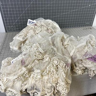 (7) New Poncho Cream Colored Lace Tops