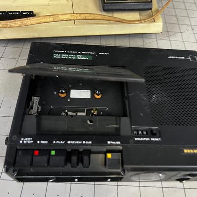 Vintage Electronics; Calculator with Printer and Cassette Deck by Marantz