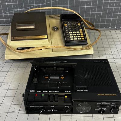 Vintage Electronics; Calculator with Printer and Cassette Deck by Marantz
