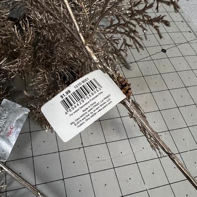 Winter Holiday Sparkly Decorations Fronds (12 ish) 