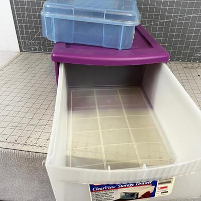 2 Storage bins / case, Blue and Purple