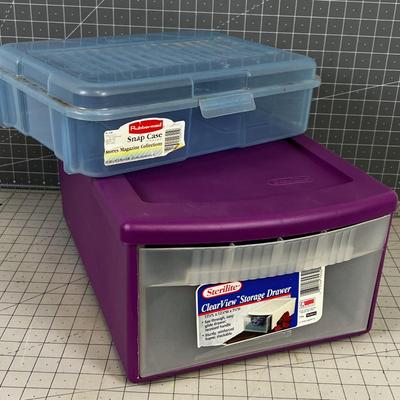 2 Storage bins / case, Blue and Purple