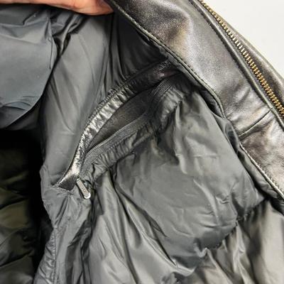 Eddie Bauer Men's Leather Bomber Jacket 