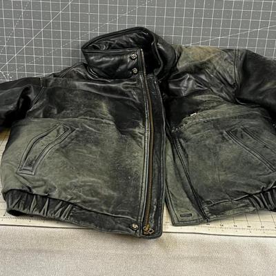 Eddie Bauer Men's Leather Bomber Jacket 