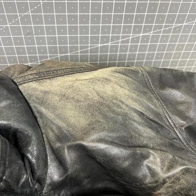 Eddie Bauer Men's Leather Bomber Jacket 