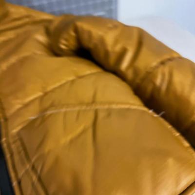 Vintage Mountain High Puffer Jacket GOLD 