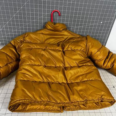 Vintage Mountain High Puffer Jacket GOLD 
