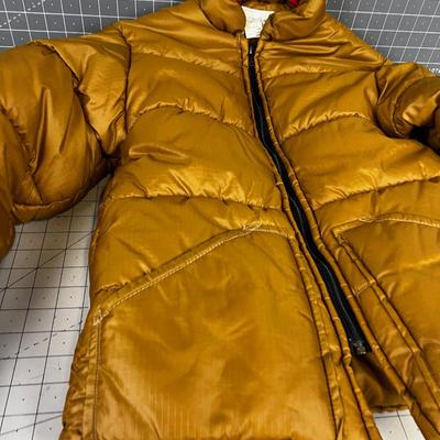 Vintage Mountain High Puffer Jacket GOLD 