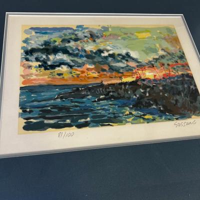 Signed Numbered Print Sea Scape Framed by MARCO SASSONE 81/100